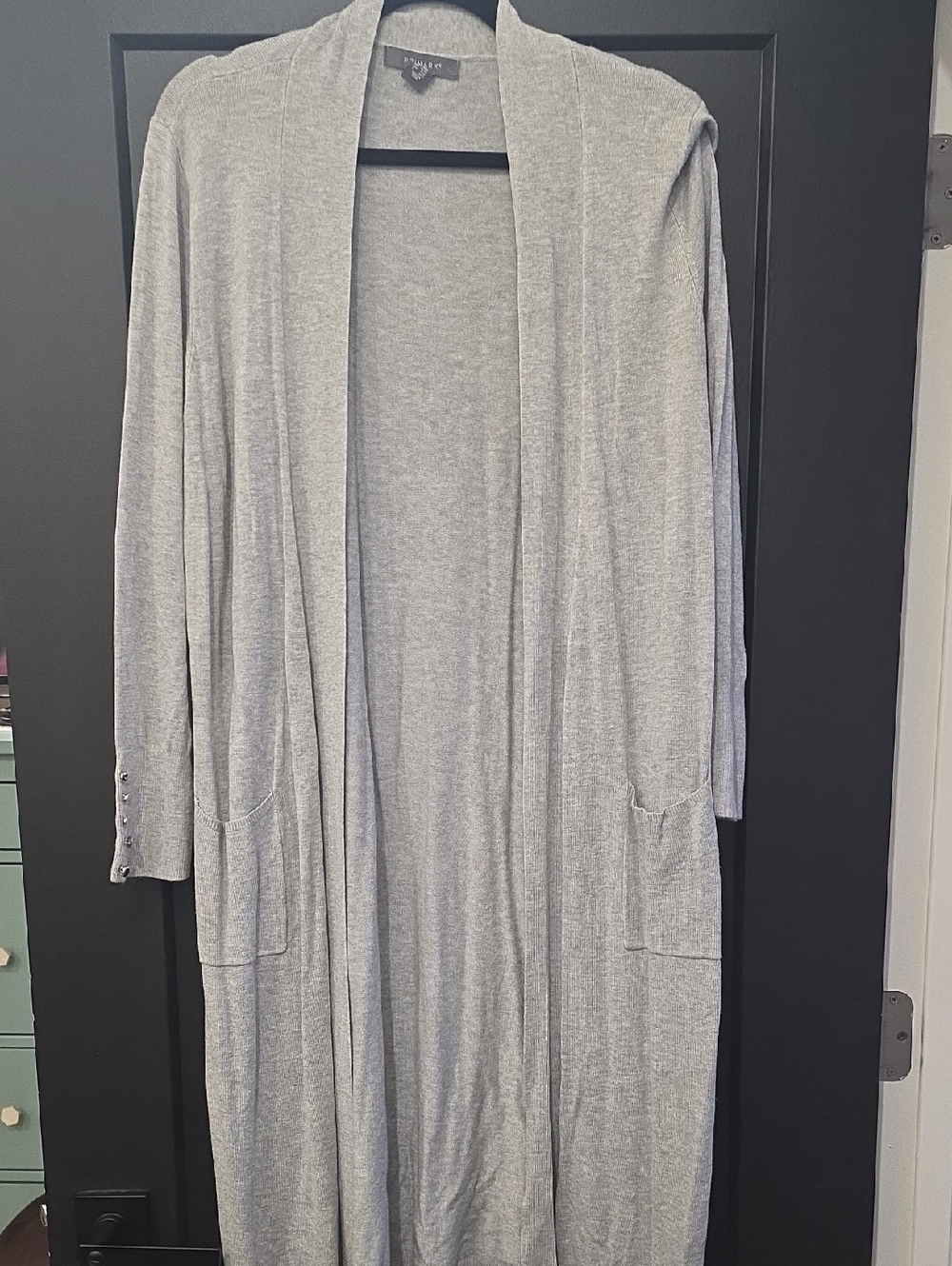 Primark Light Gray Long Open-Front Cardigan